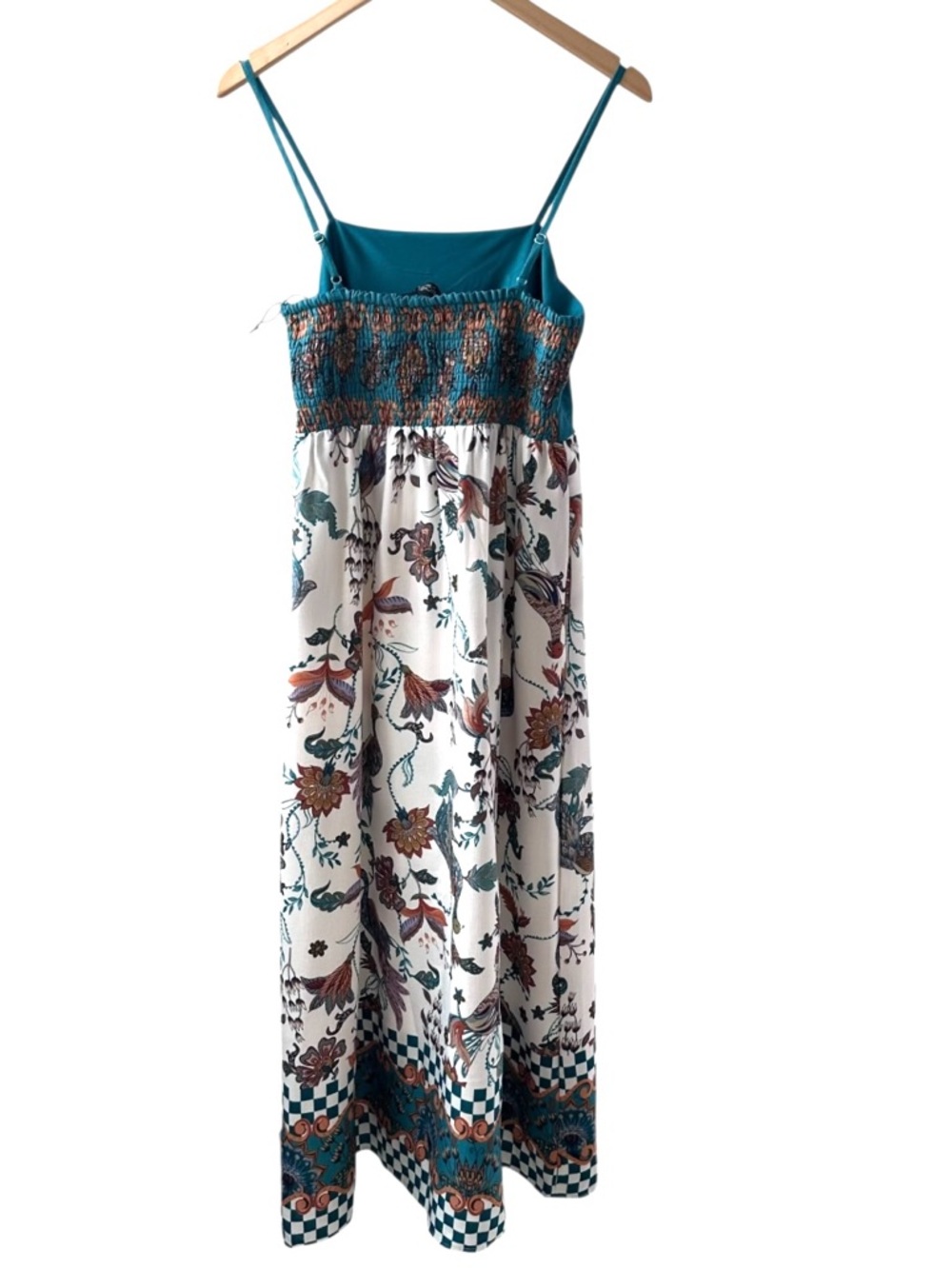 Rachel Zoe Maxi Dress Floral Botanical Peacocks Size 8 Boho Summer Vacation NWT - Picture 7 of 16